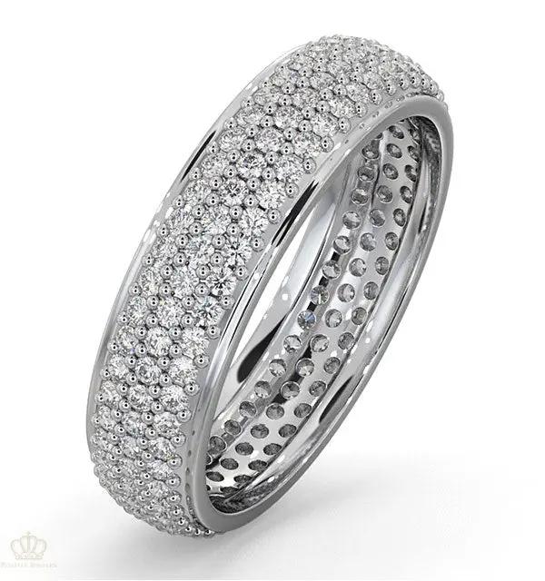 Mens 1 CTW Diamond Eternity Dress Ring - SM002 - Roselle Jewelry