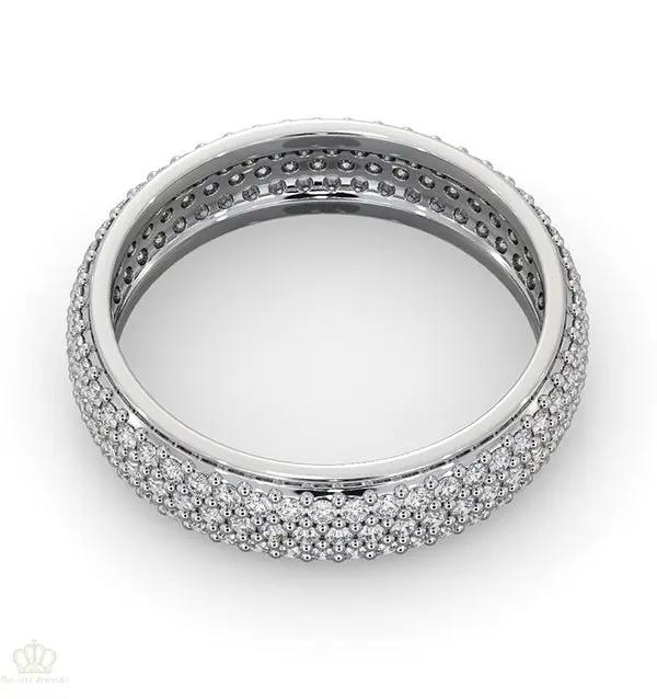 Mens 1 CTW Diamond Eternity Dress Ring - SM002 - Roselle Jewelry