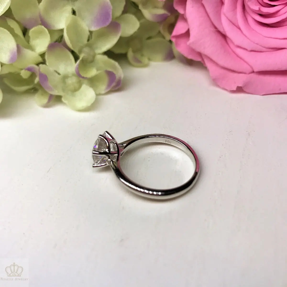 Six Prong Solitaire Engagement Ring - NT12 - Roselle Jewelry