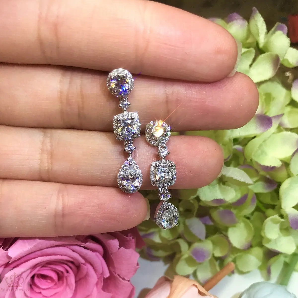 Three Stone Halol Drop Earrings EP3 Roselle Jewelry three-stone-halol-drop-earrings-ep3-roselle-jewelry