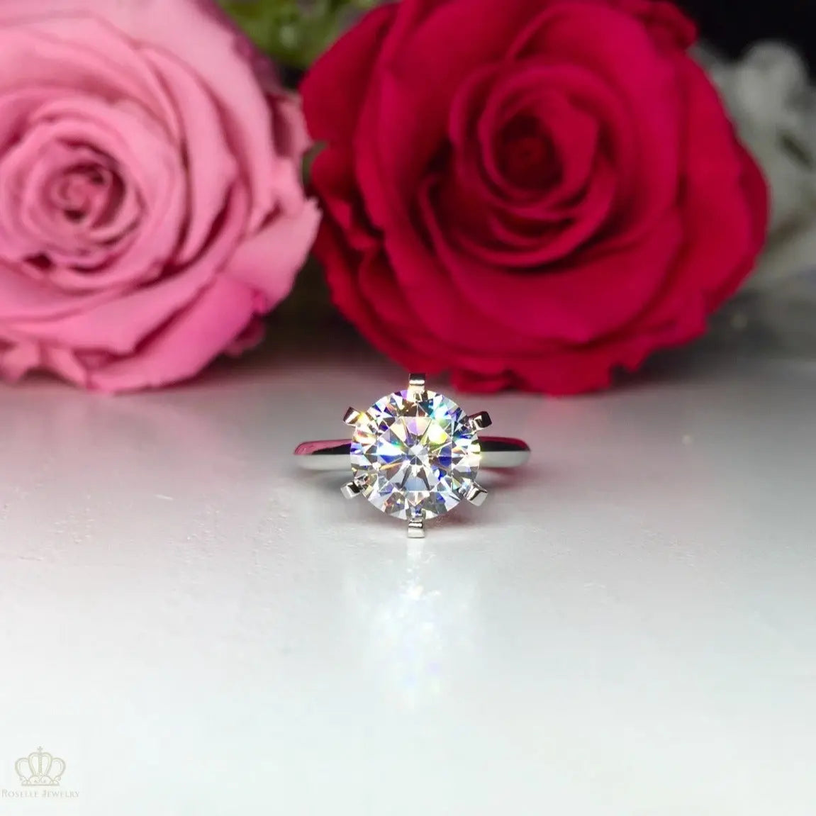 Six Prong Solitaire Engagement Ring - NT1 - Roselle Jewelry