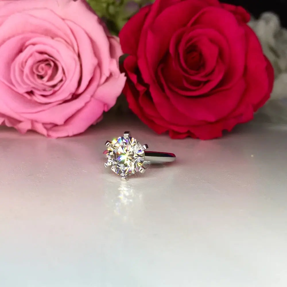 Six Prong Solitaire Engagement Ring - NT1 - Roselle Jewelry