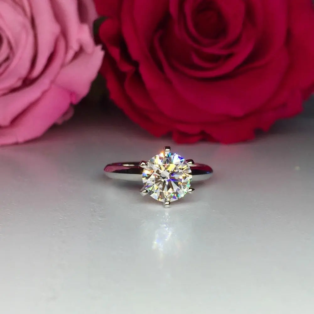 Six Prong Solitaire Engagement Ring - NT1 - Roselle Jewelry