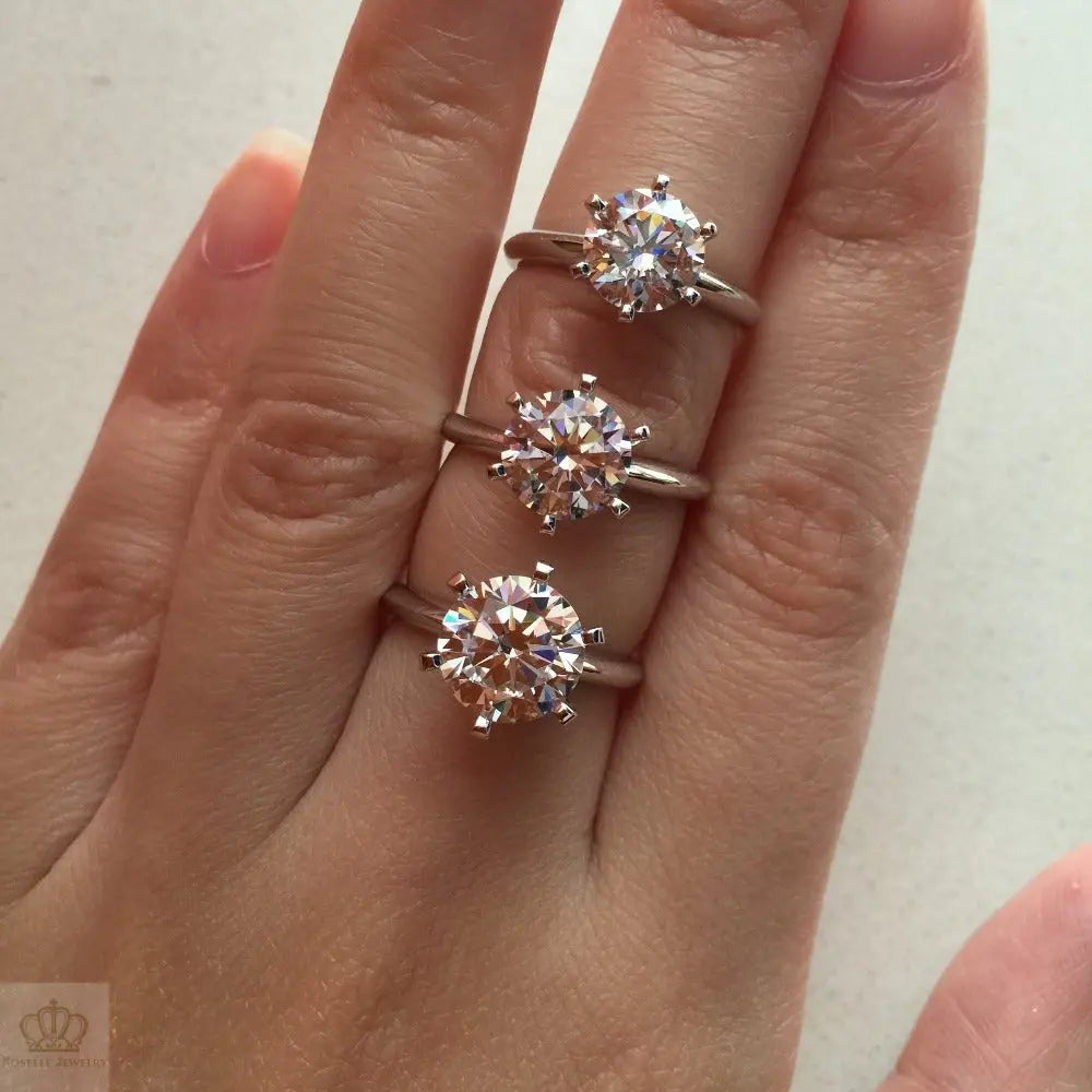 Six Prong Solitaire Engagement Ring - NT1 - Roselle Jewelry