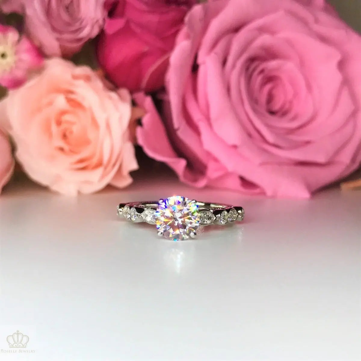 Vintage Engagement Ring - V17 - Roselle Jewelry