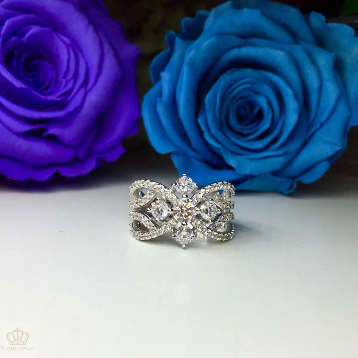 Floral Fashion Ring - BA13 - Roselle Jewelry