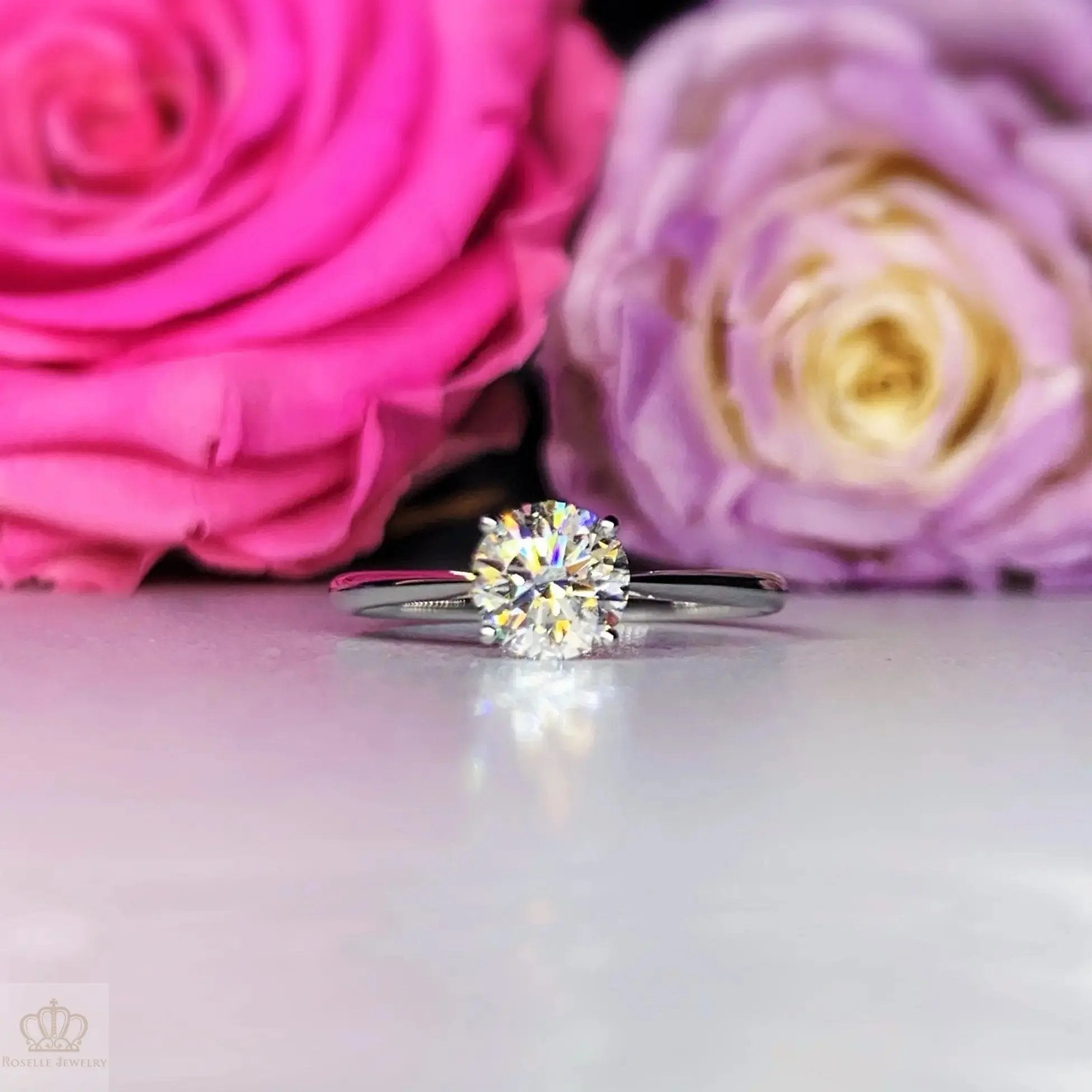 0.70CT Four Prong Lab Grown Solitaire Diamond Ring - LGR009 - Roselle Jewelry