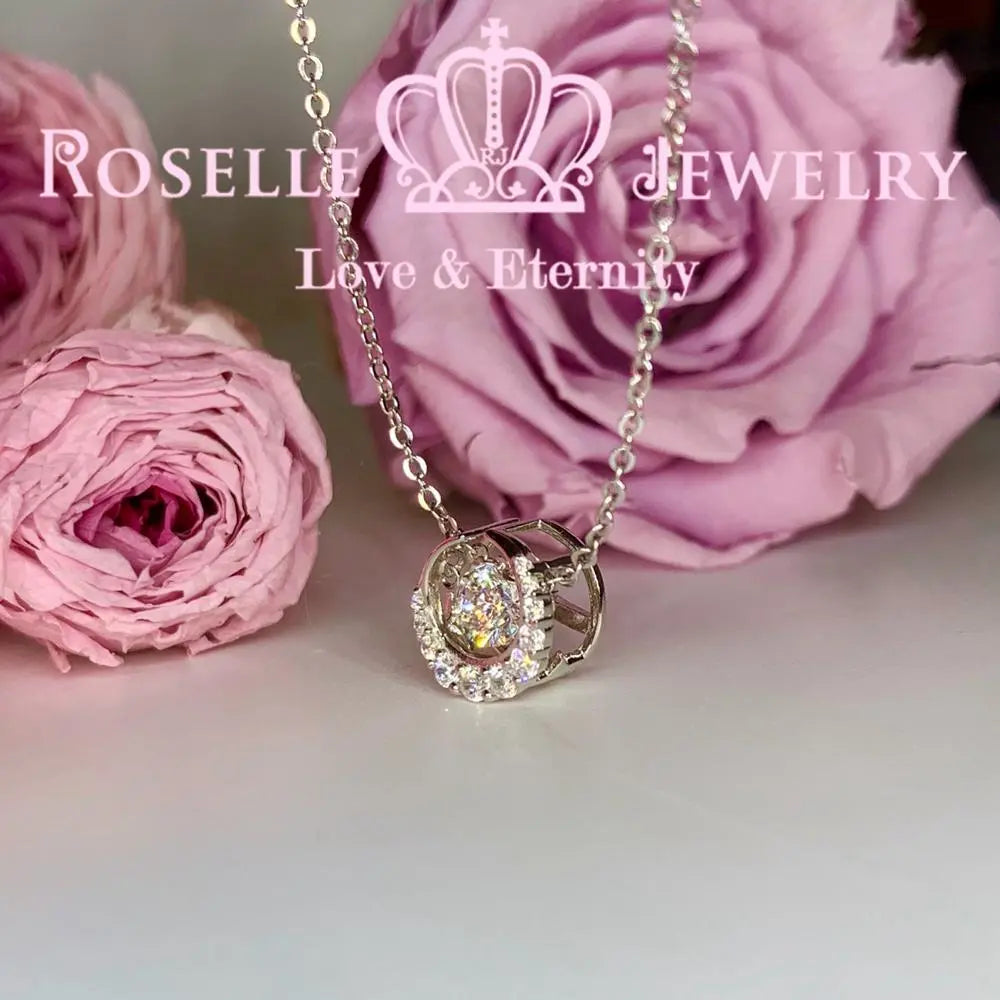 Moon Shape Dancing Stone Pendants - CD14 - Roselle Jewelry