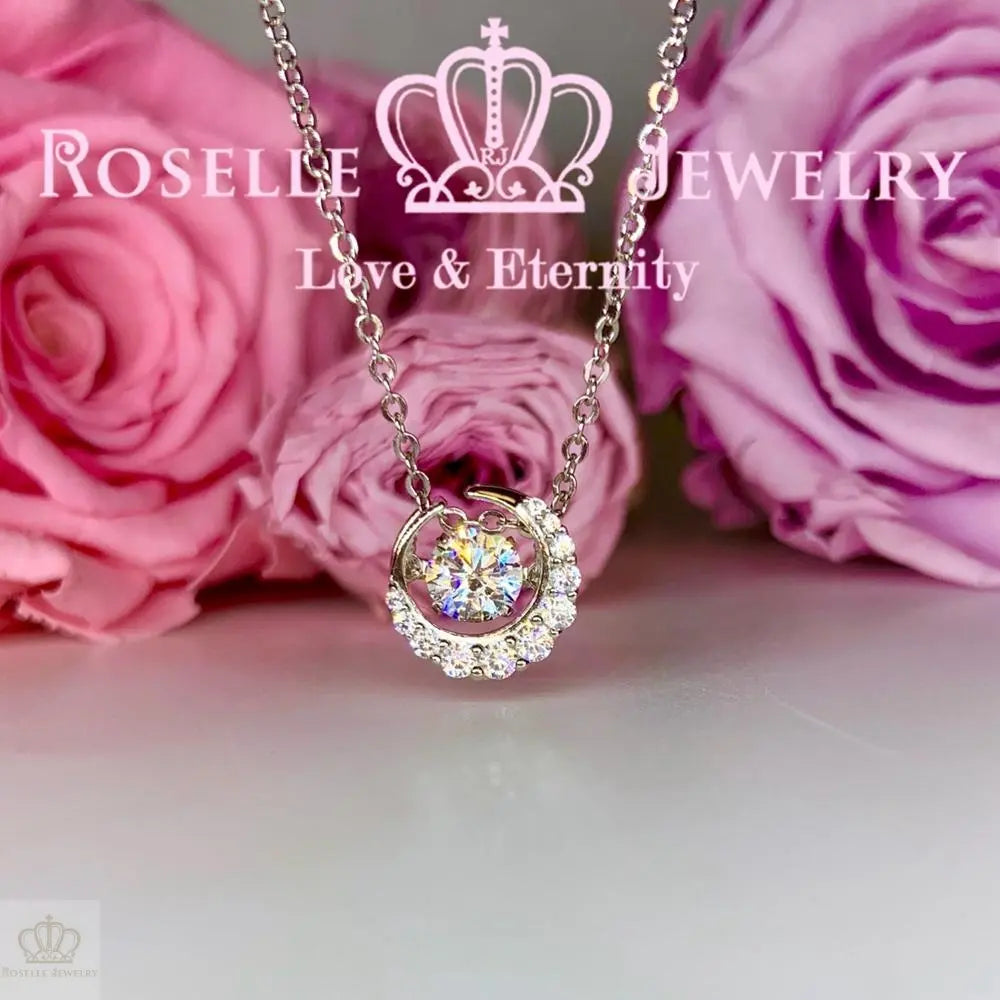 Moon Shape Dancing Stone Pendants - CD14 - Roselle Jewelry