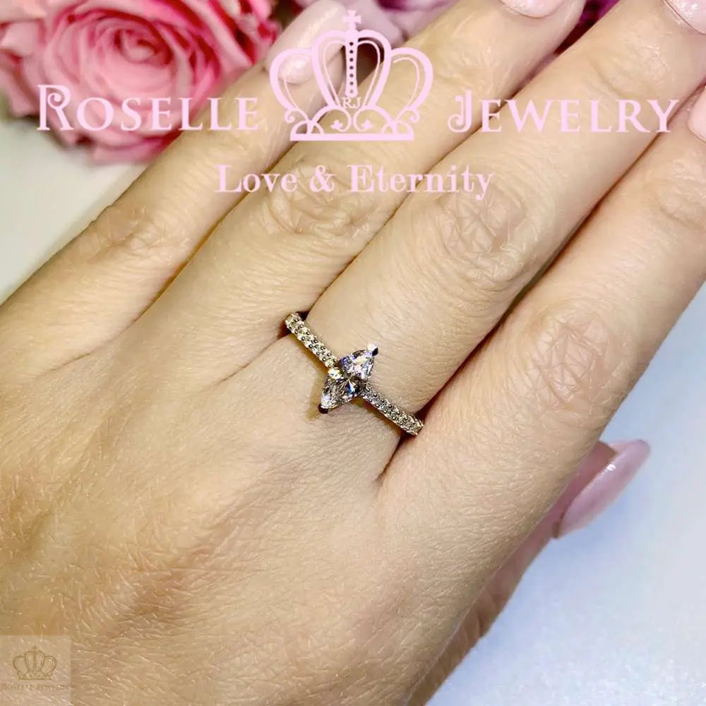 Marquise Cut Side Stone Engagement Ring - TL1 - Roselle Jewelry