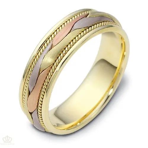 Men's Braided Two-Tone Band Rings - NM18 - Roselle Jewelry