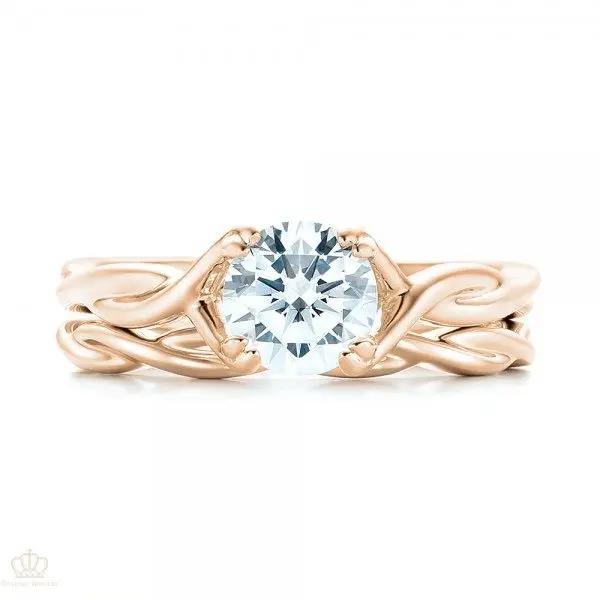 Petite Twist Wedding Band Rings - EW078 - Roselle Jewelry