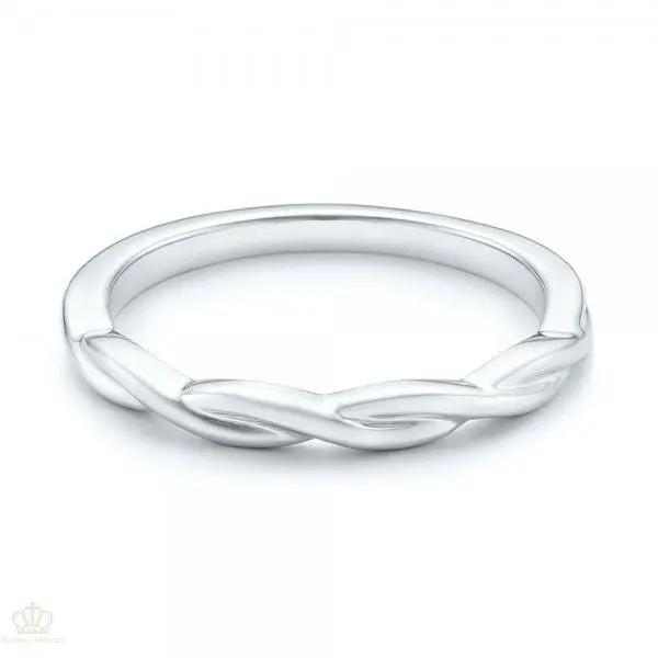 Petite Twist Wedding Band Rings - EW078 - Roselle Jewelry