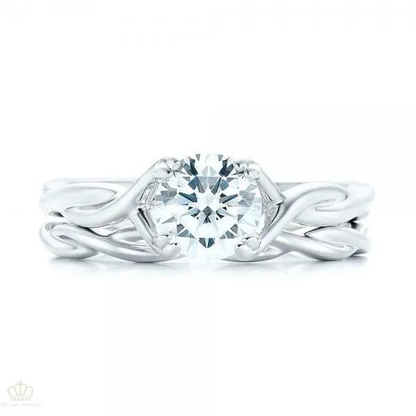 Petite Twist Wedding Band Rings - EW078 - Roselle Jewelry