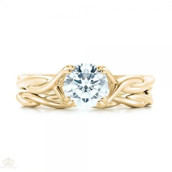 Petite Twist Wedding Band Rings - EW078 - Roselle Jewelry