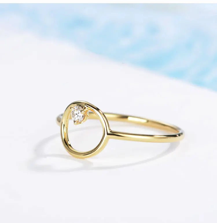 Petite Diamond Circle Fashion Ring - LR16 - Roselle Jewelry
