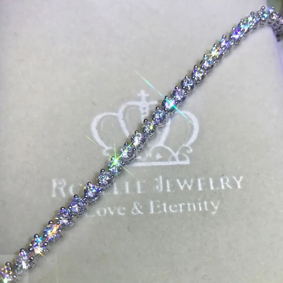 Round Brilliant Cut Tennis Bracelet - B102 - Roselle Jewelry
