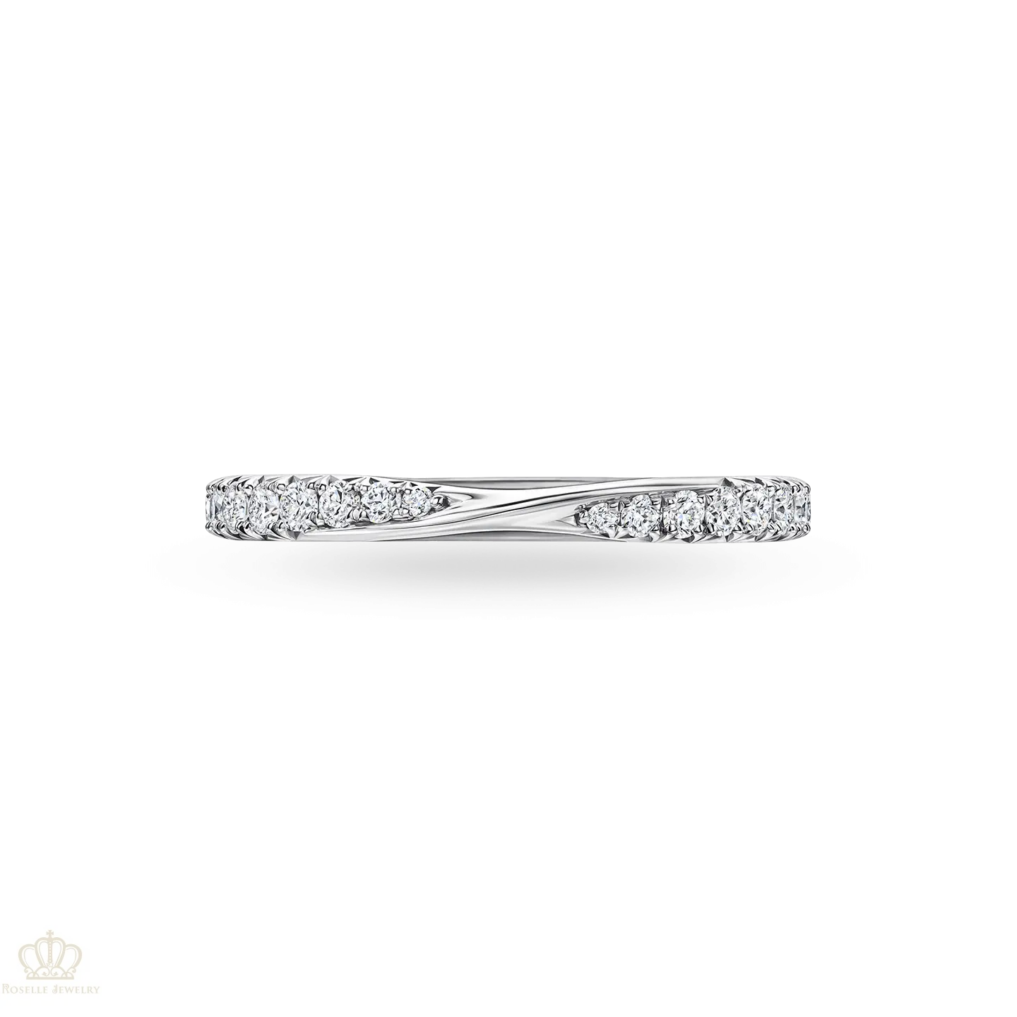 WR008 - Eternity Cross Love Diamond Wedding Band Ring Camélia™