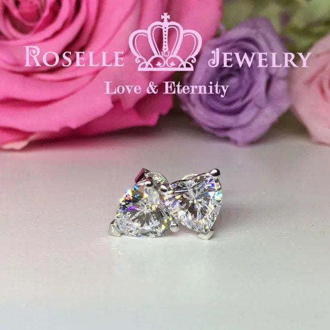 Heart Shape Stud Earrings - EH1 - Roselle Jewelry