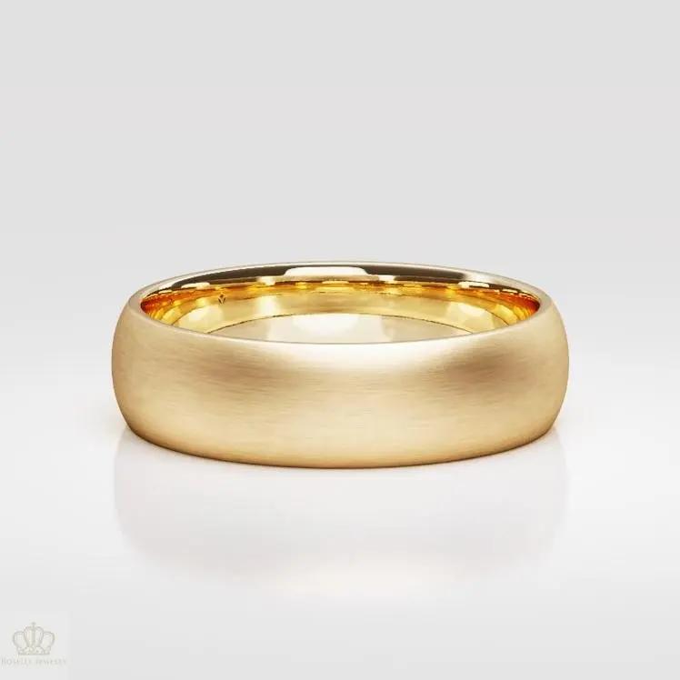 6mm Men's Matte Comfort Fit Wedding Ring - NM36 CHARLISA™