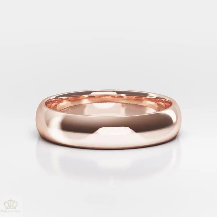 5mm Men's Comfort Fit Wedding Band Rings - NM24 - Roselle Jewelry