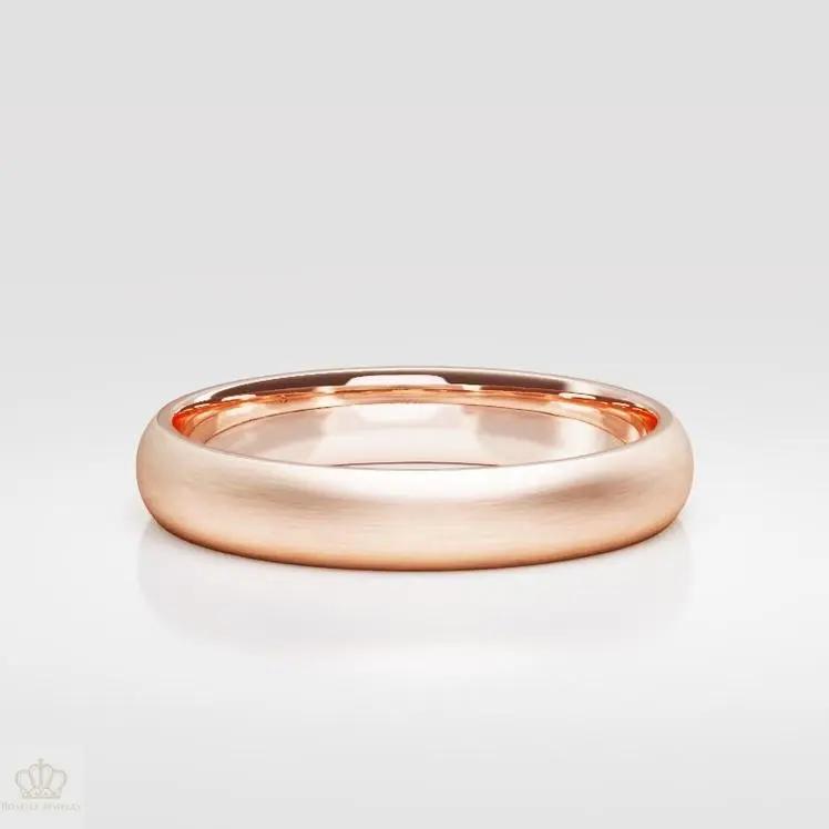 4mm Men's Matte Comfort Fit Wedding Ring - NM33 - Roselle Jewelry