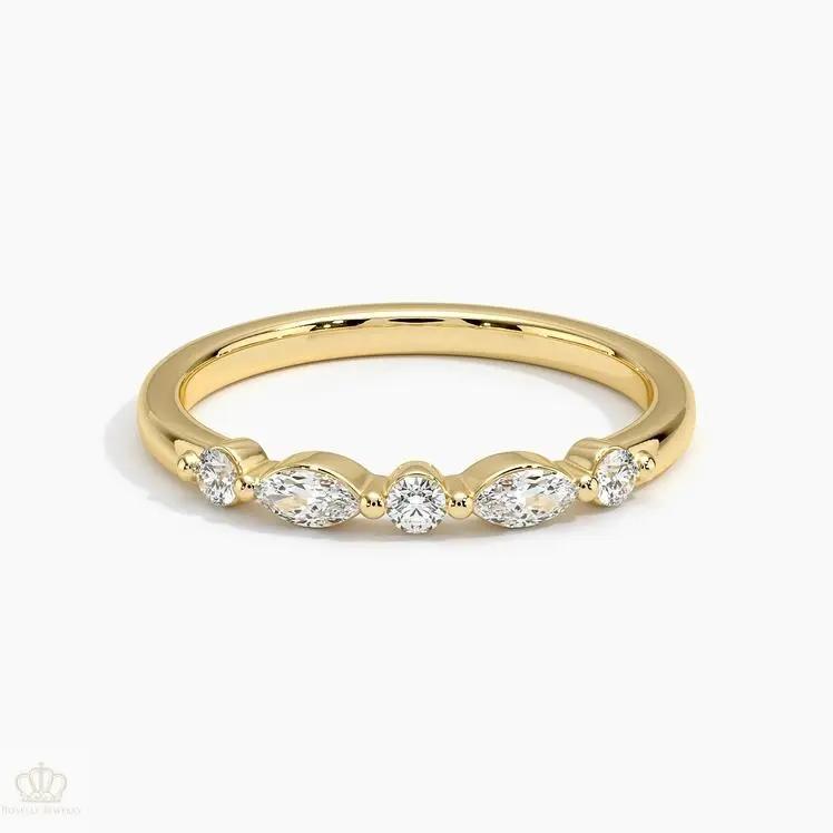 0.20CTW Petite Versailles Wedding Band Ring - LR26 - Roselle Jewelry