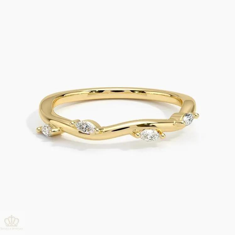 0.13CTW Winding Willow Diamond Wedding Band Ring - LR34 - Roselle Jewelry