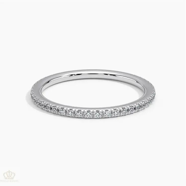 0.25ctw Luxe Ballad Pave Half Eternity Diamond Wedding Band Ring - LR24 - Roselle Jewelry