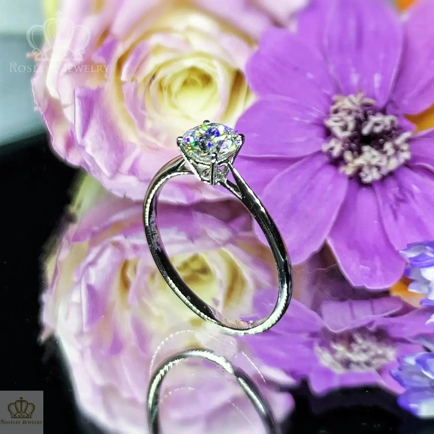 0.70CT Four Prong Lab Grown Solitaire Diamond Ring - LGR009 - Roselle Jewelry