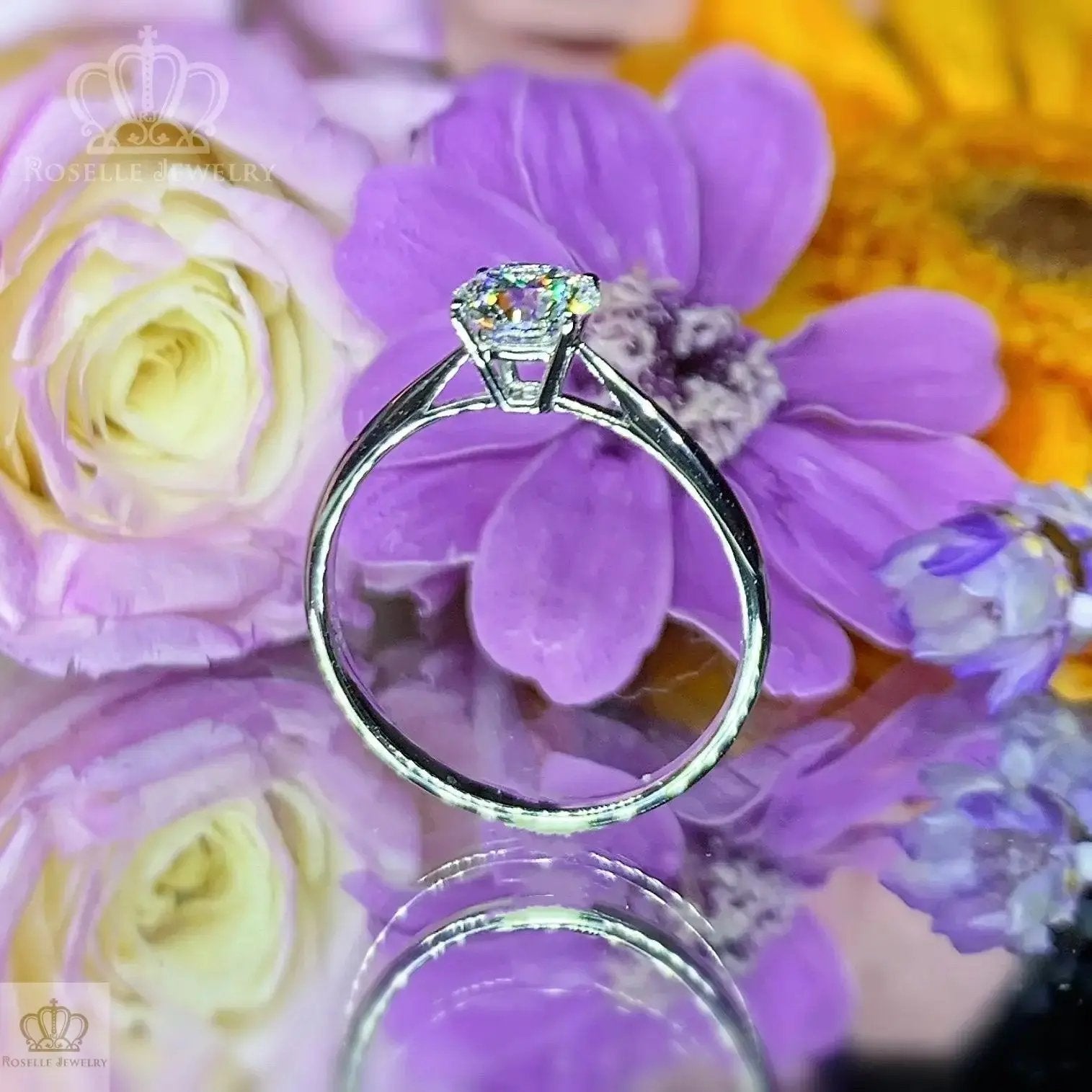 0.70CT Four Prong Lab Grown Solitaire Diamond Ring - LGR009 - Roselle Jewelry