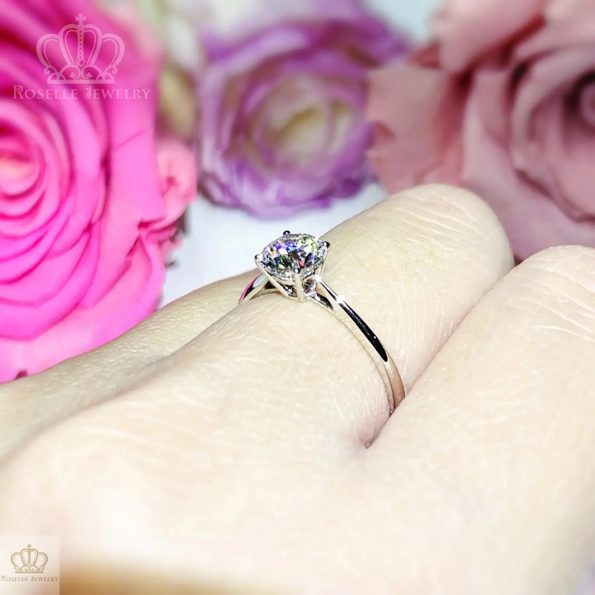 0.70CT Four Prong Lab Grown Solitaire Diamond Ring - LGR009 - Roselle Jewelry