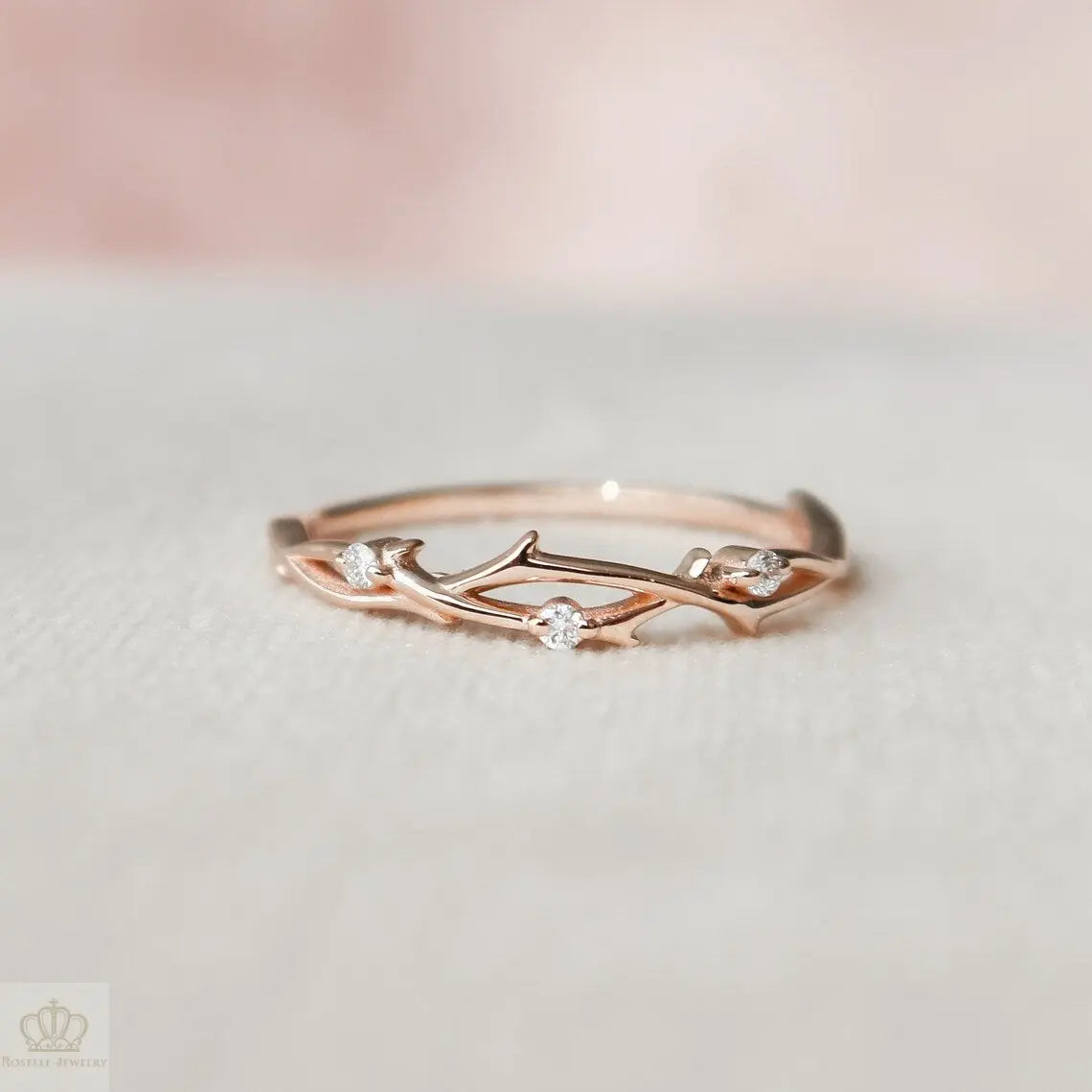 Twig Braided Diamond Fashion Ring - LR18 - Roselle Jewelry