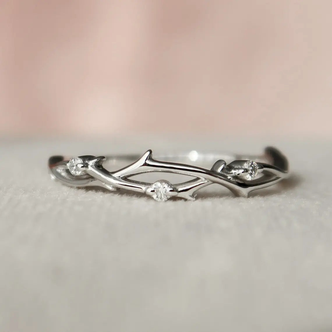 Twig Braided Diamond Fashion Ring - LR18 - Roselle Jewelry