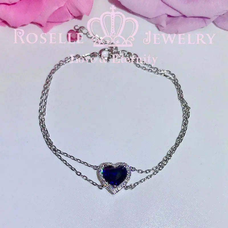 Heart Shape Halo Bracelet - BS11 - Roselle Jewelry