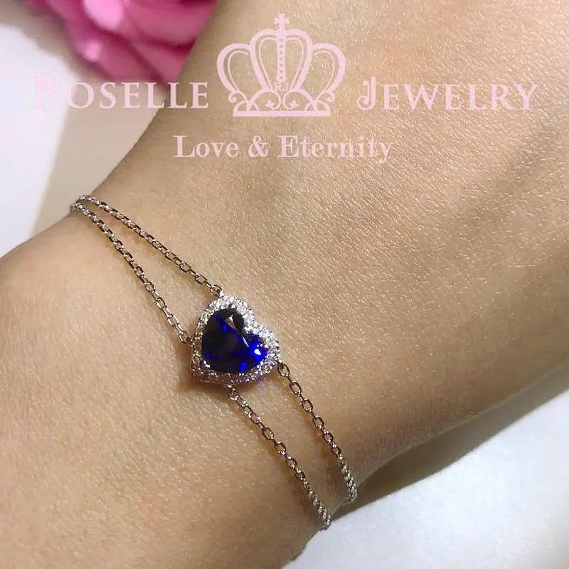 Heart Shape Halo Bracelet - BS11 - Roselle Jewelry