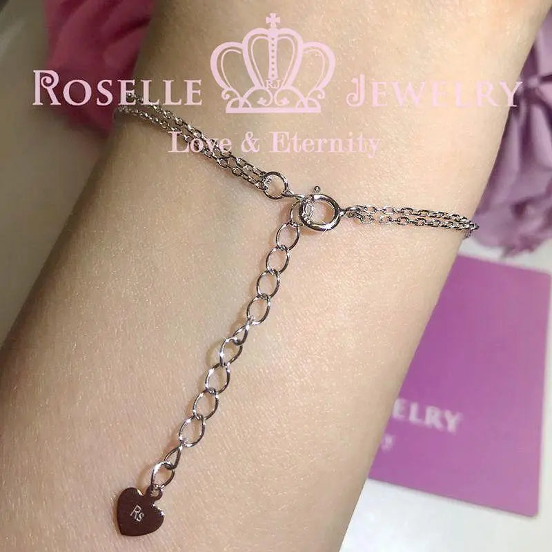 Heart Shape Halo Bracelet - BS11 - Roselle Jewelry