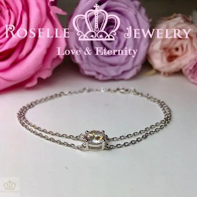 Solitaire Chain Bracelet - BR1 - Roselle Jewelry