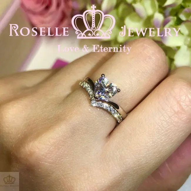 Heart Shape Solitaire Engagement Ring Setting - T7S - Roselle Jewelry