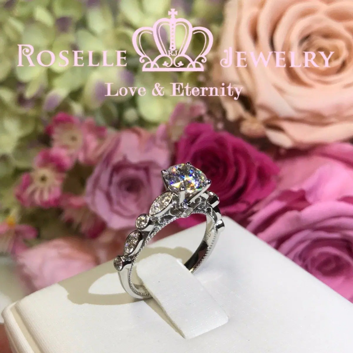 Vintage Engagement Ring - V17 - Roselle Jewelry