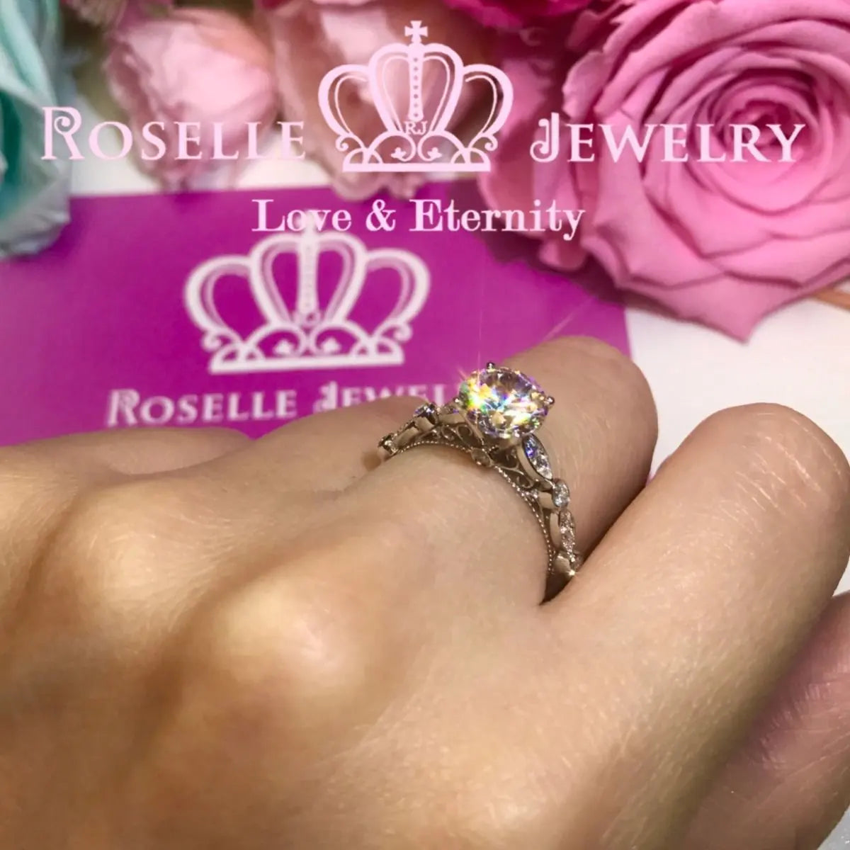 Vintage Engagement Ring - V17 - Roselle Jewelry