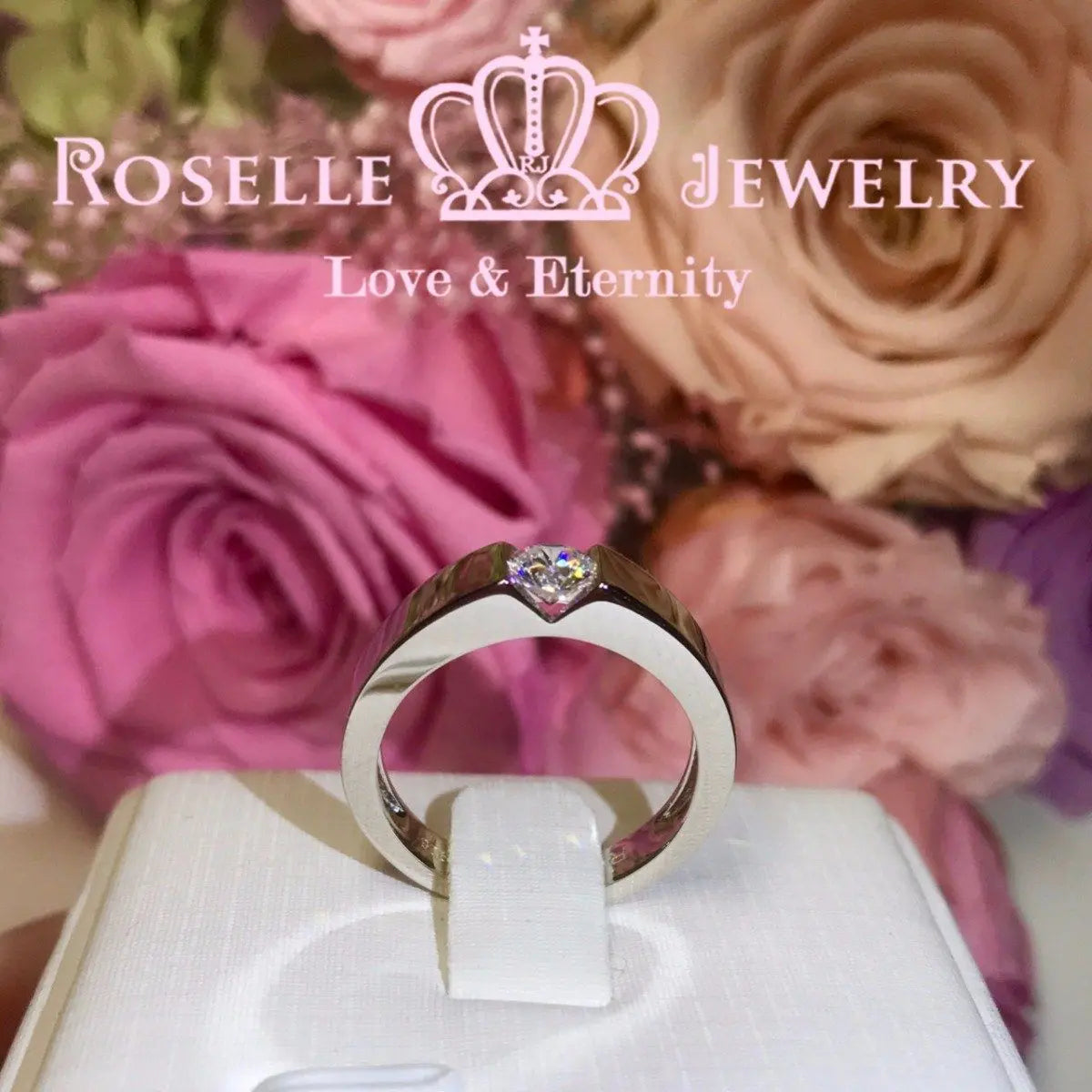 Simple Mens Engagement Ring - NM1 - Roselle Jewelry