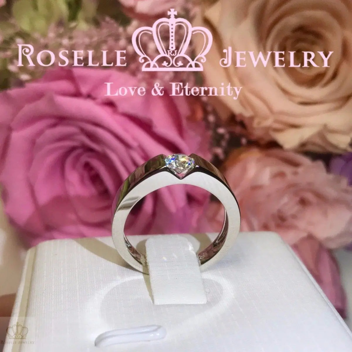 Simple Mens Engagement Ring - NM1 - Roselle Jewelry