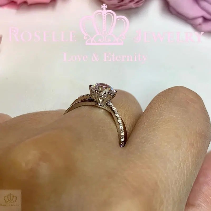 Four Prong Cross Engagement Ring - T48 - Roselle Jewelry