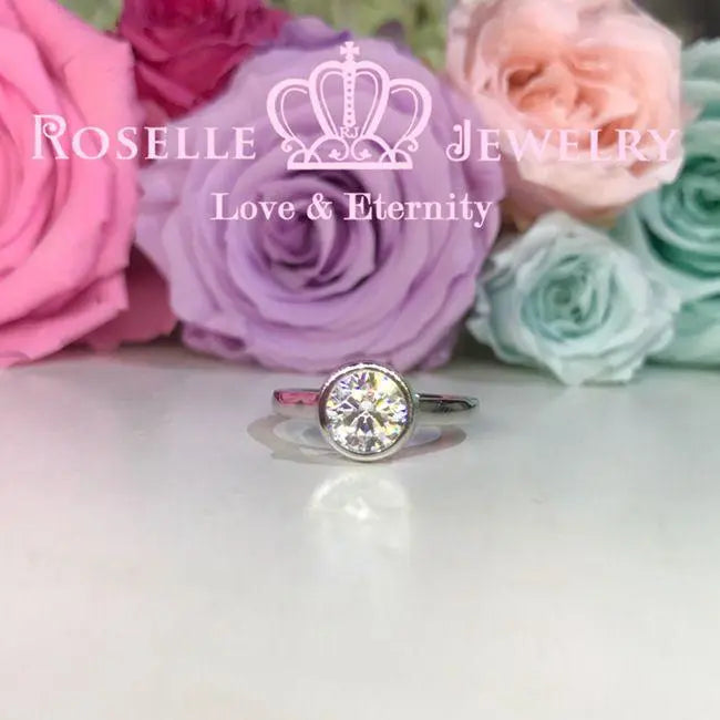 Bezel Setting Engagement Ring - NT13 - Roselle Jewelry