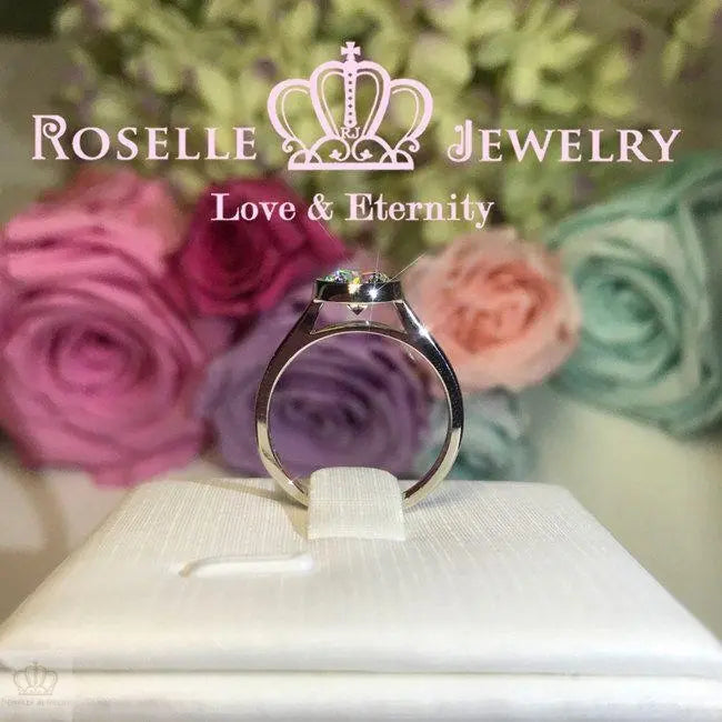 Bezel Setting Engagement Ring - NT13 - Roselle Jewelry