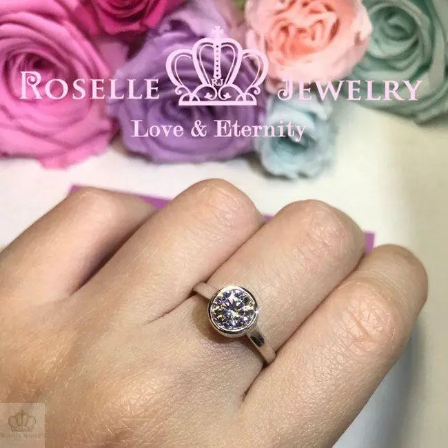 Bezel Setting Engagement Ring - NT13 - Roselle Jewelry