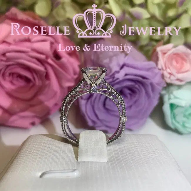 Princess Cut Vintage Engagement Ring - V15 - Roselle Jewelry