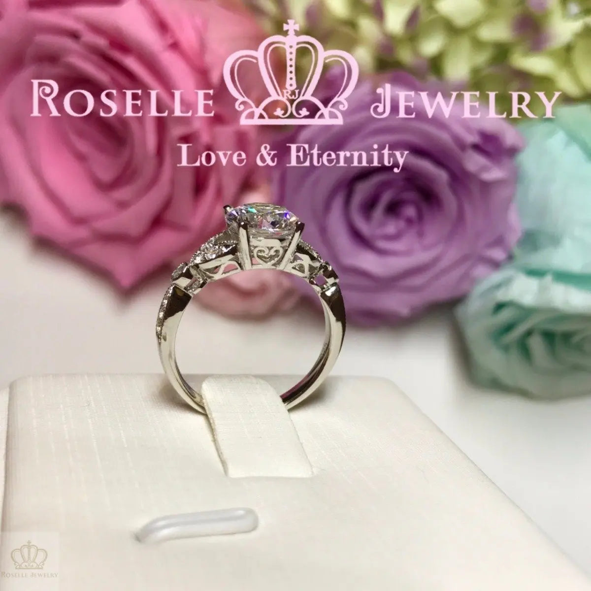 Vintage Floral Engagement Rings - V18 - Roselle Jewelry