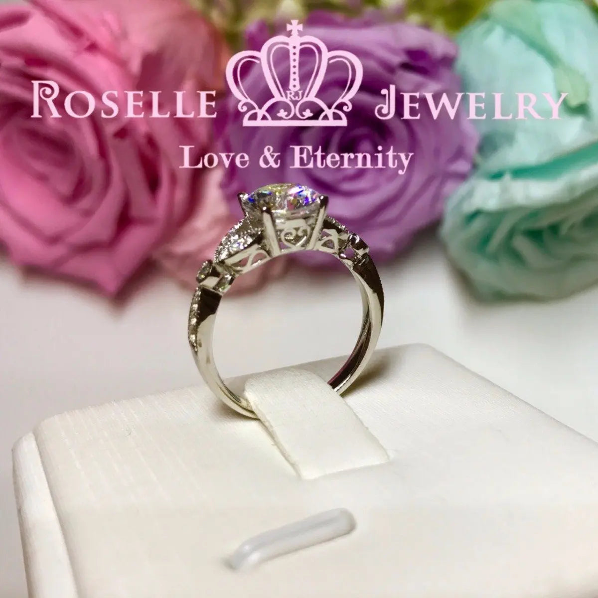 Vintage Floral Engagement Rings - V18 - Roselle Jewelry